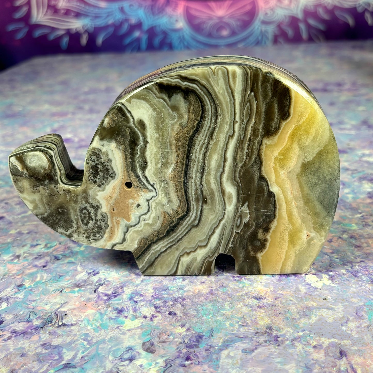 Calcite/Onyx Elephant D