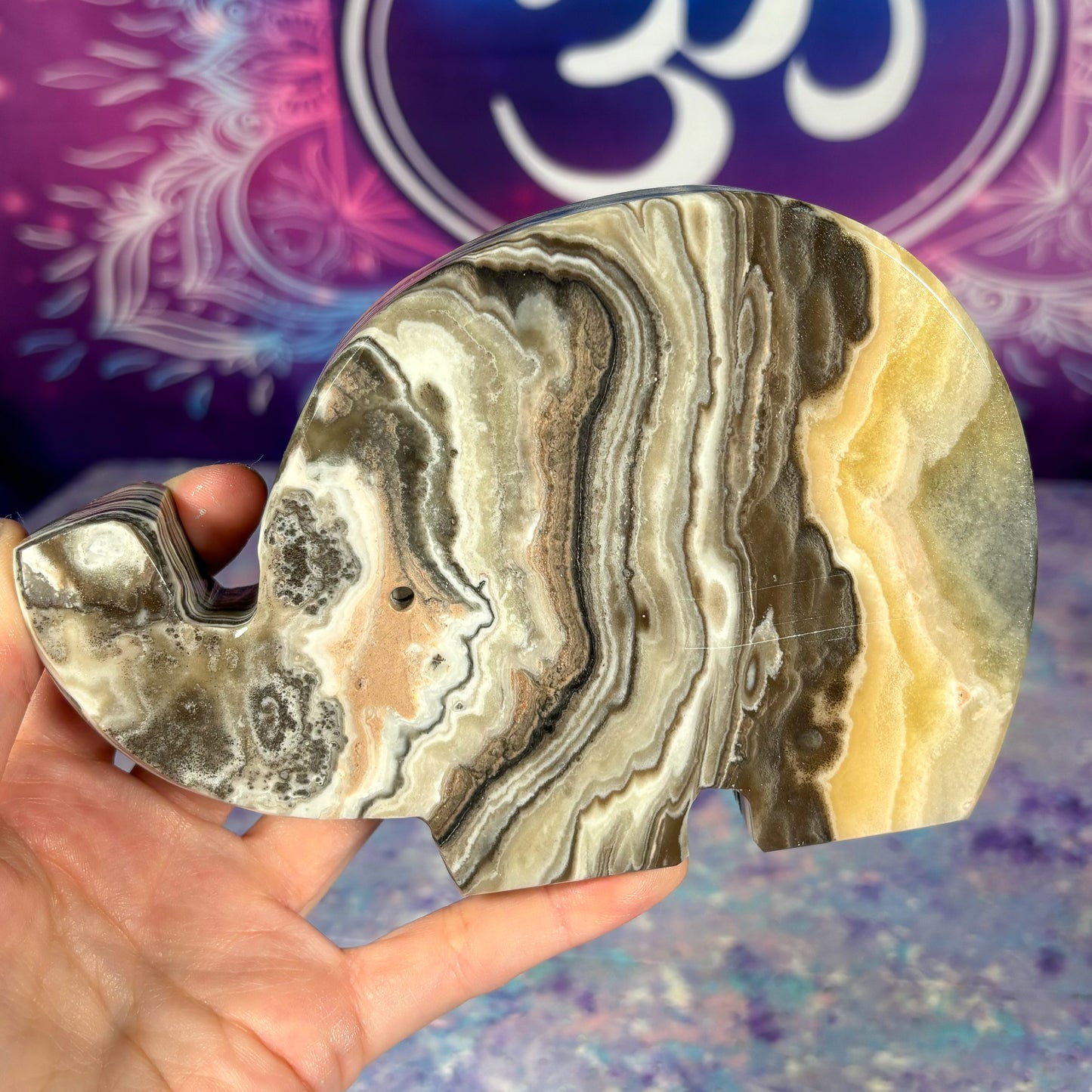 Calcite/Onyx Elephant D