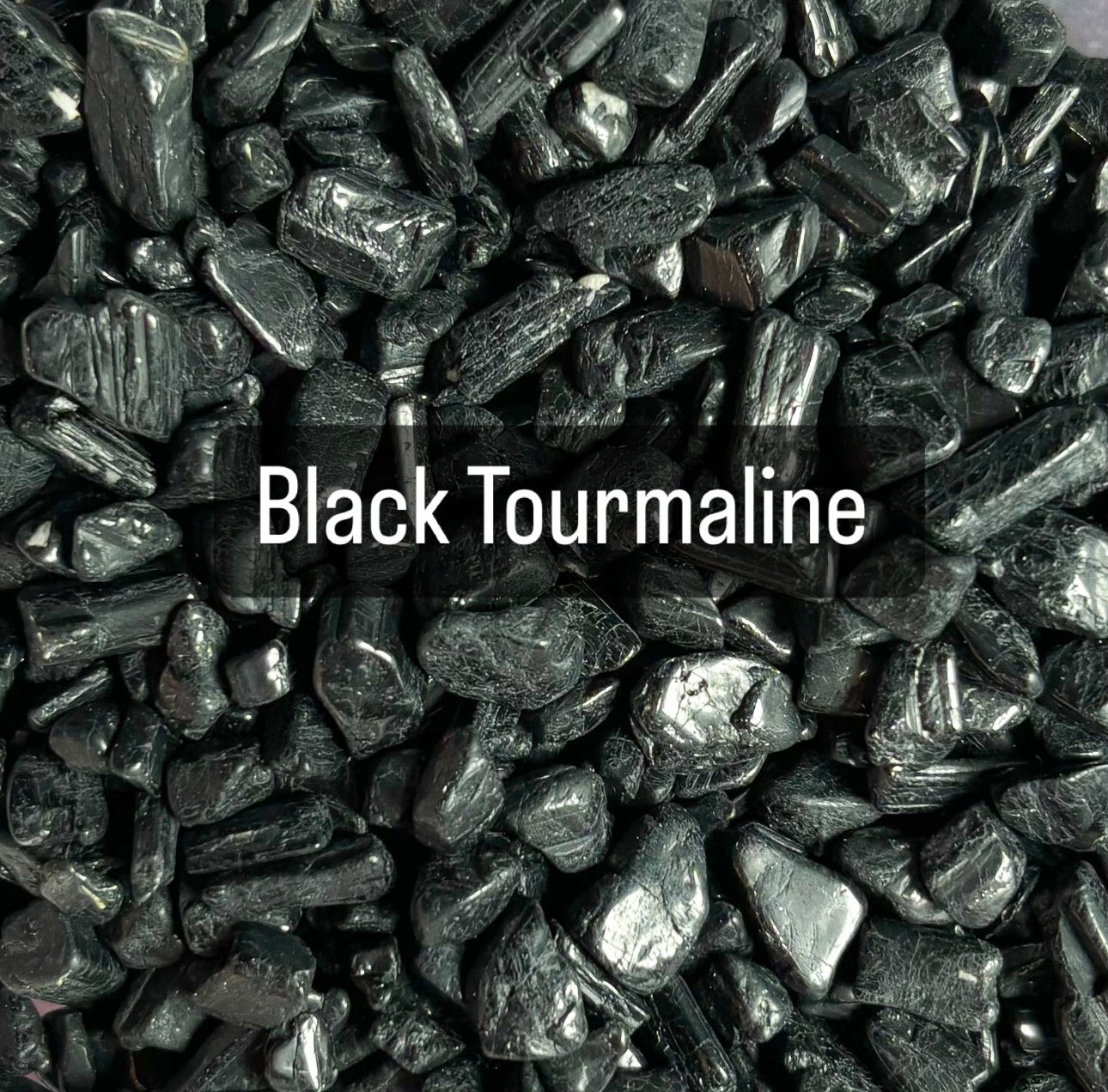 Black Tourmaline Crystal Chips