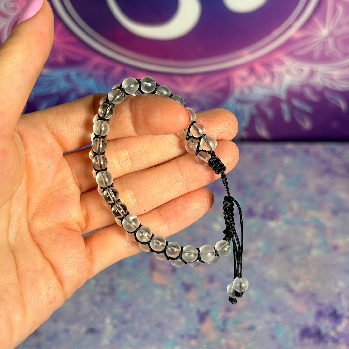 Clear Quartz Adjustable Bracelet