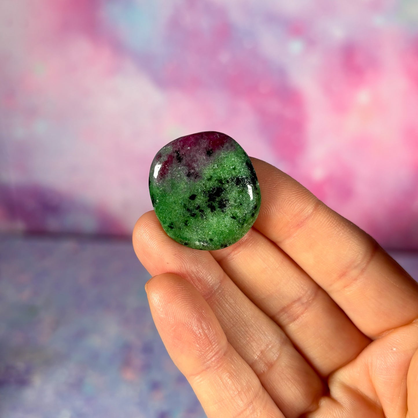 Ruby Zoisite Mini Flat Palm