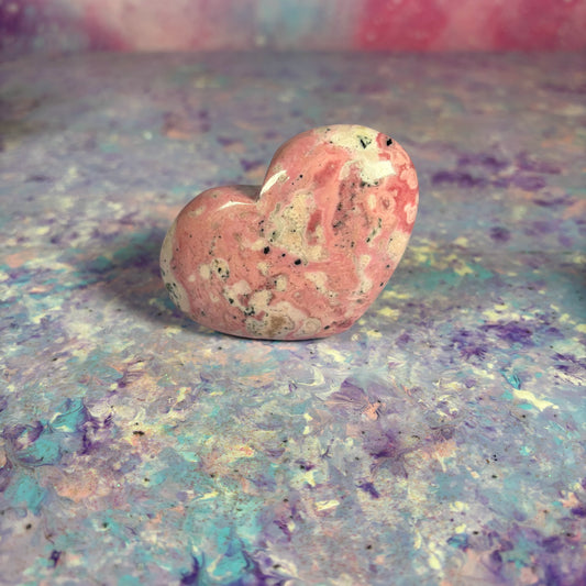Rhodonite Self Standing Heart