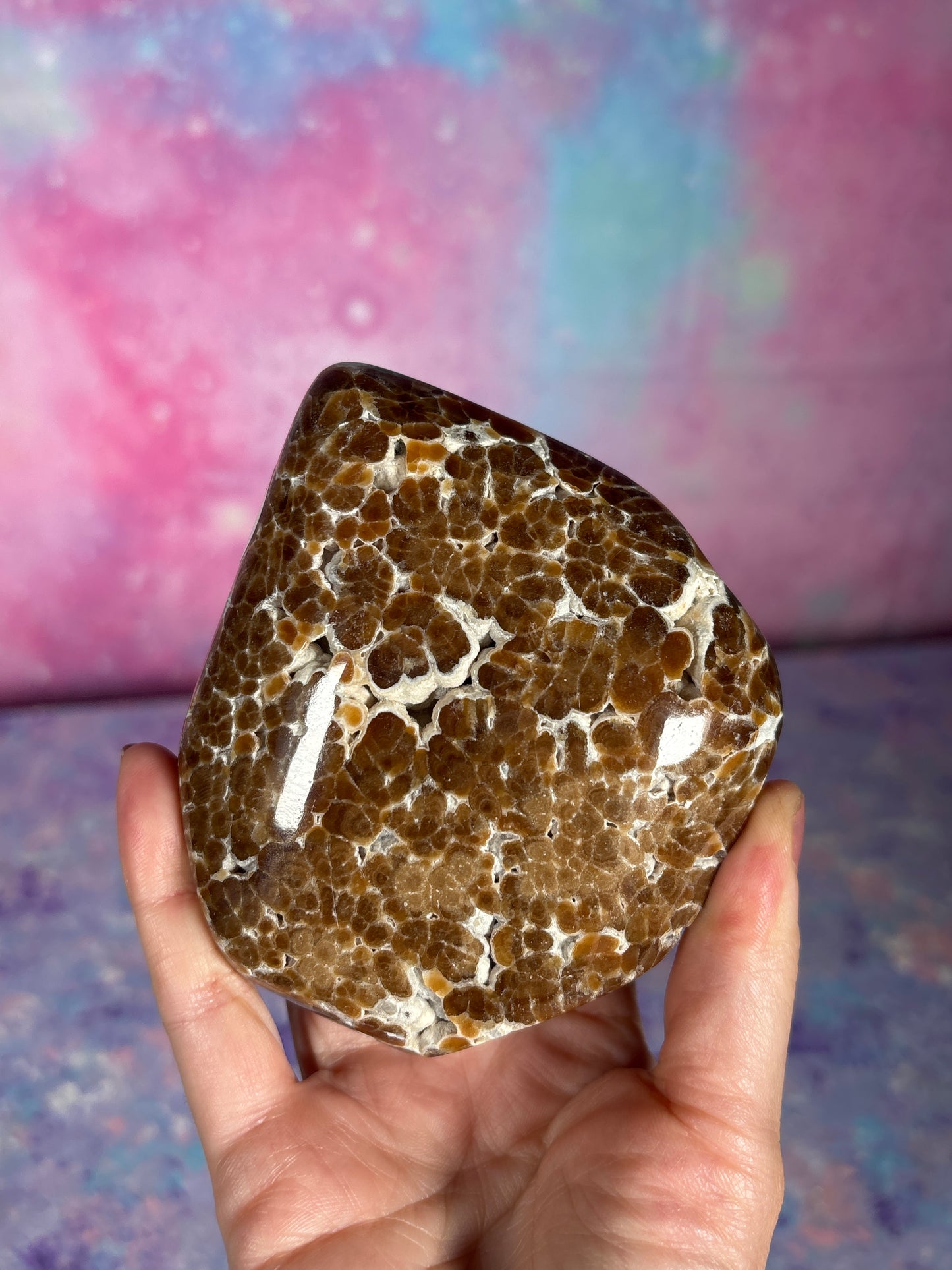 Chocolate Calcite Leopard Freeform A