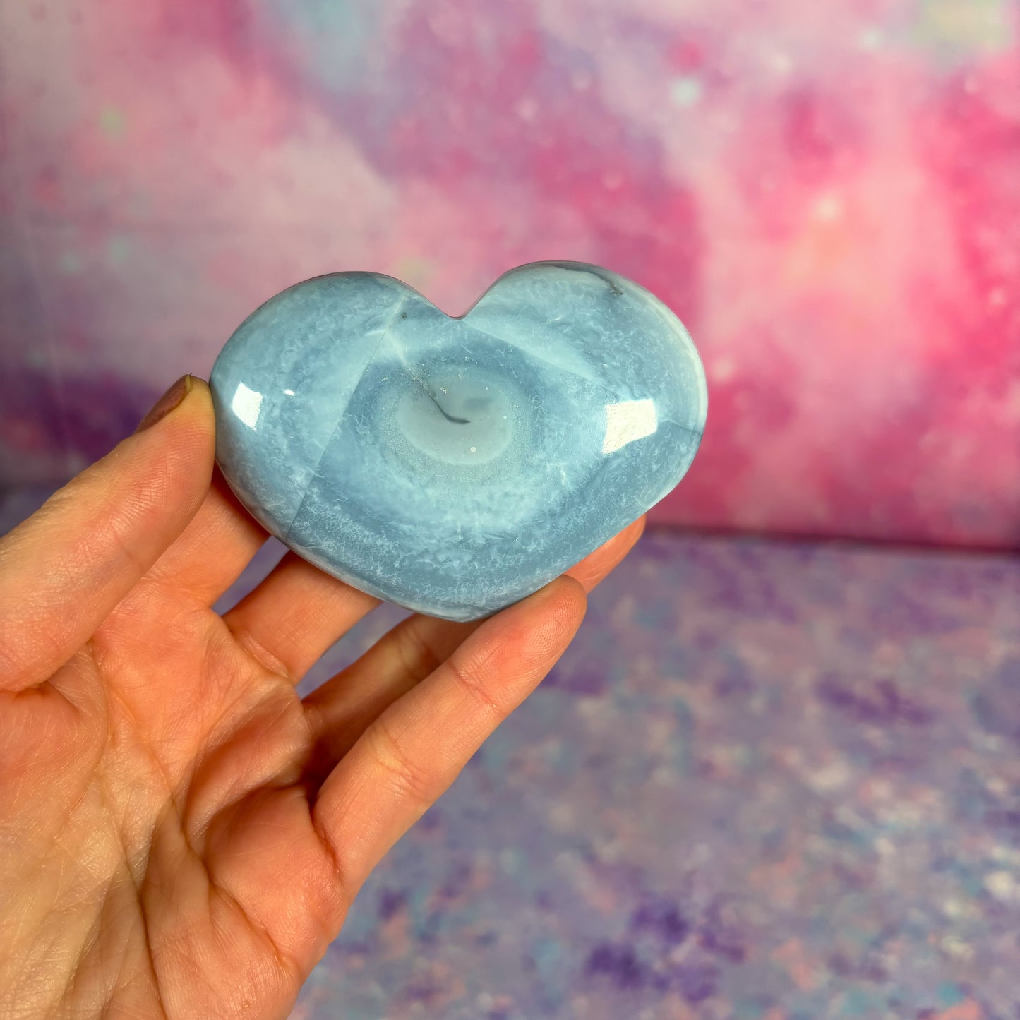 Blue Opal Self Standing Hearts