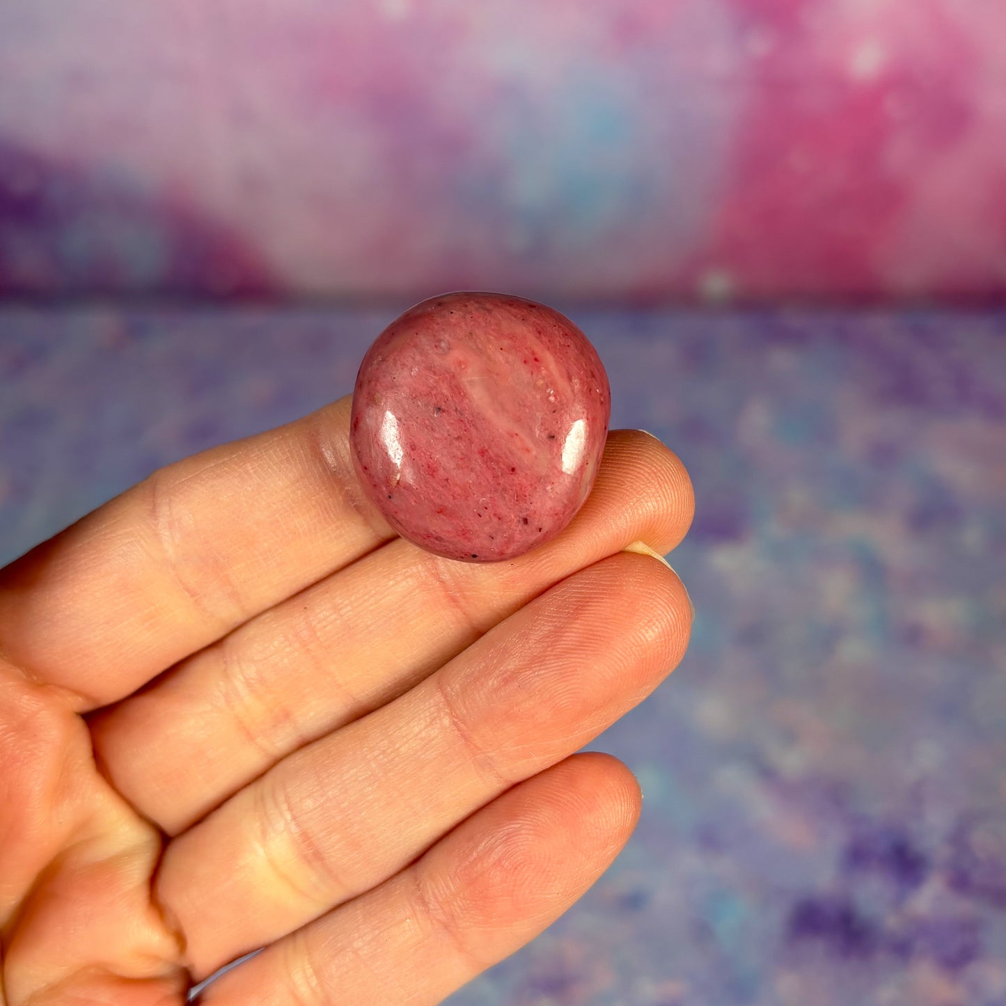 Pink Petrified Wood Mini Flat Palm