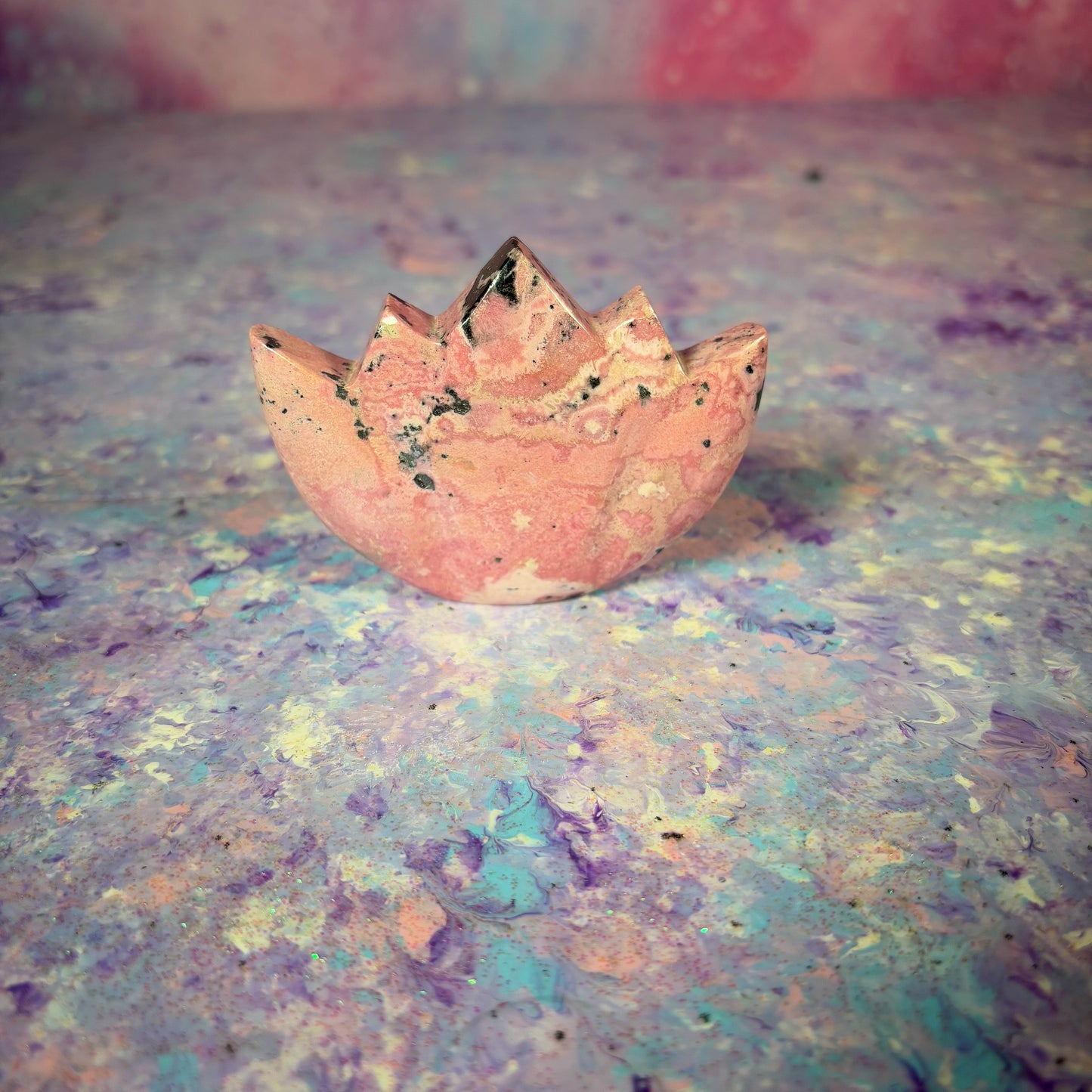 Rhodonite Lotus Flower