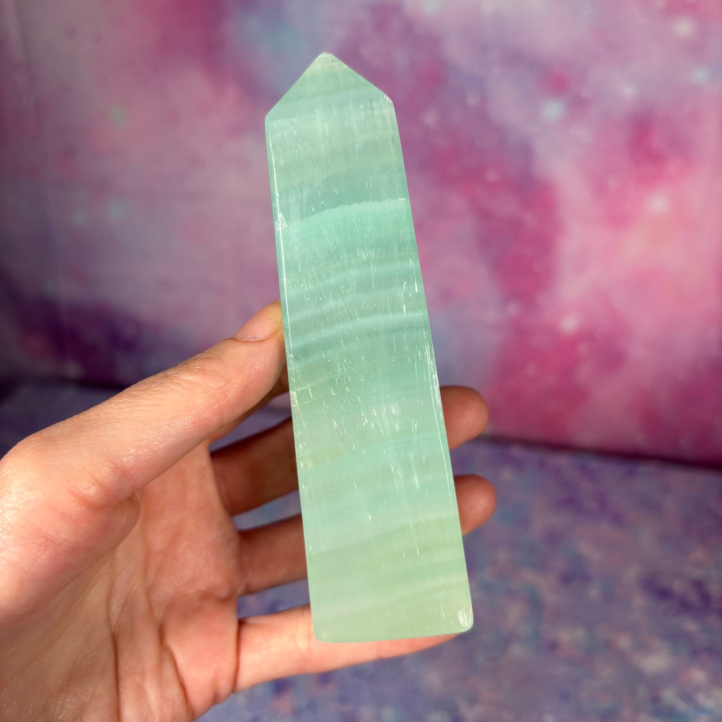 Pistachio Calcite Point