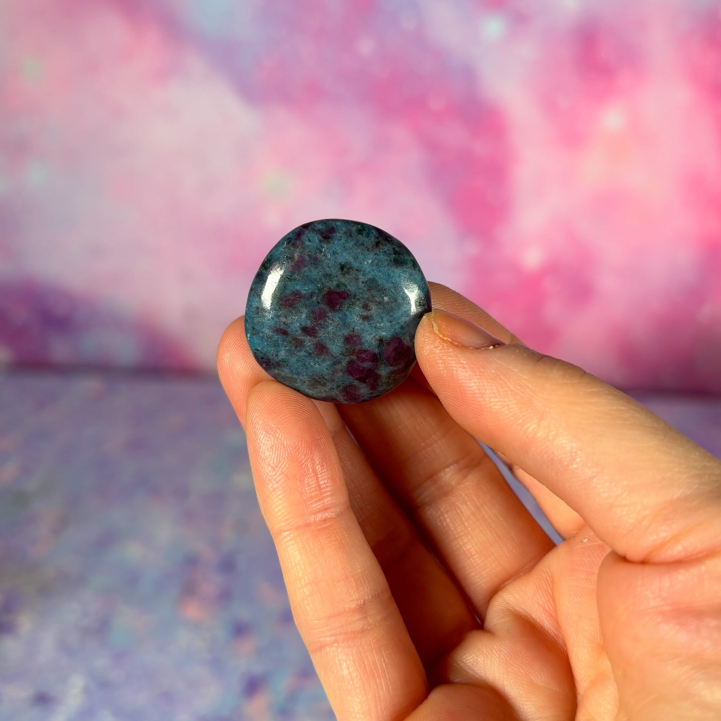 Ruby Kyanite Mini Flat Palm