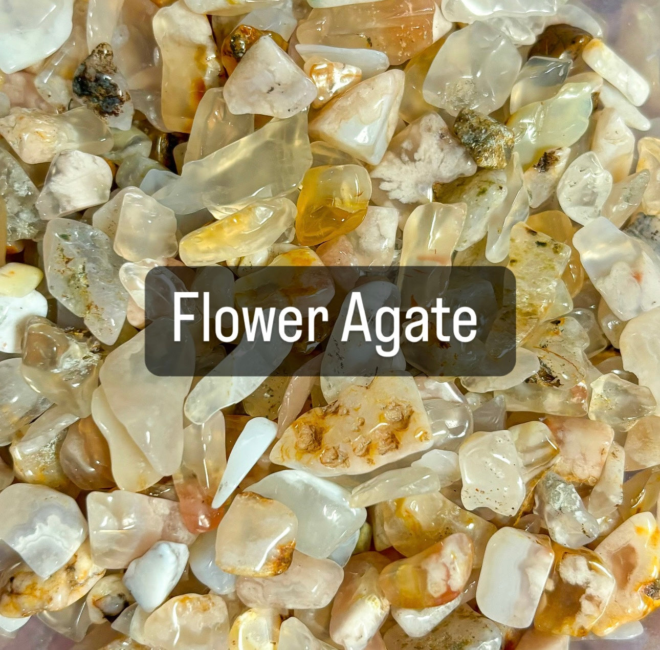 Flower Agate Crystal Chips