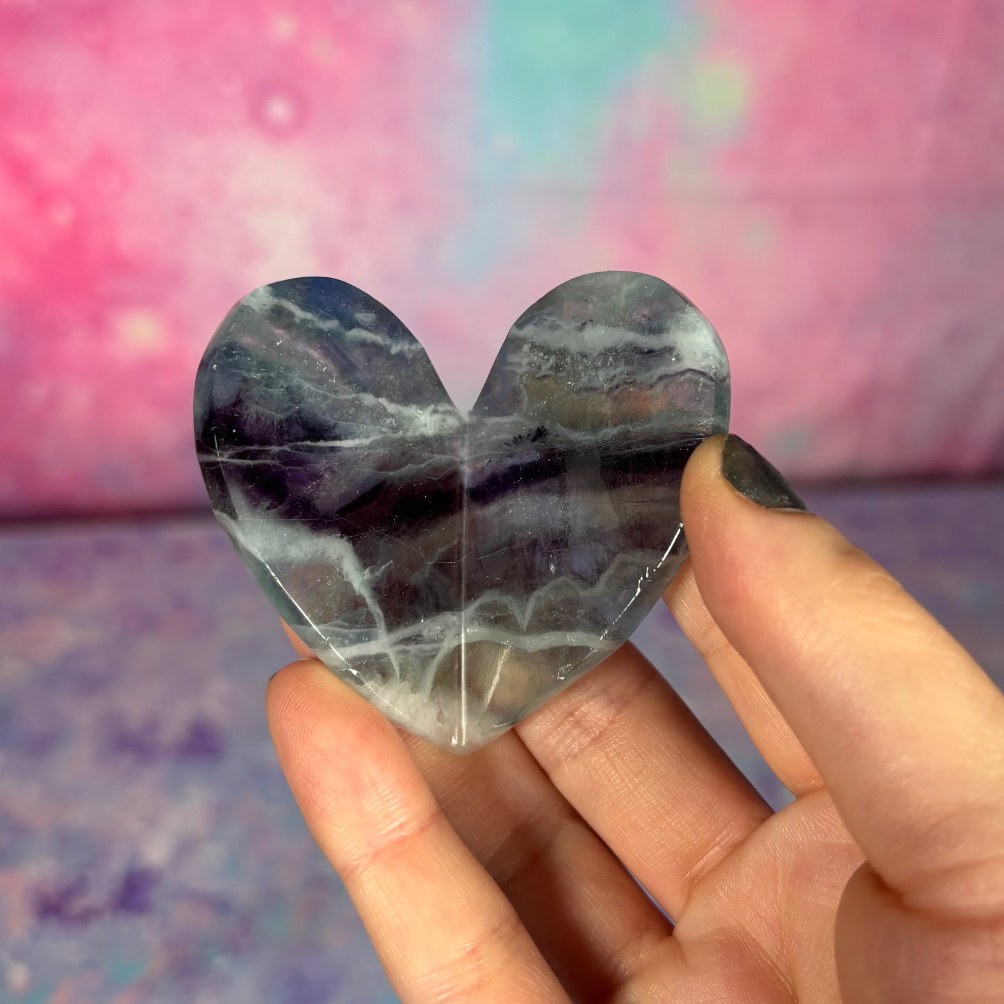 Multy Fluorite Hearts 3D