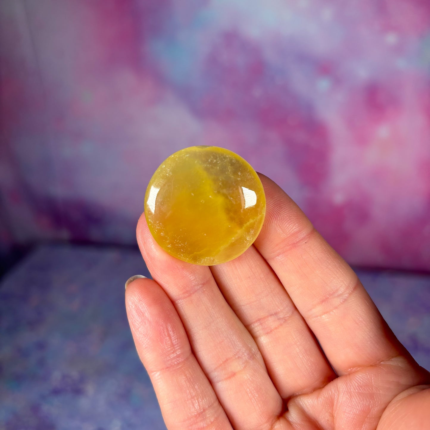 Lemon Calcite Mini Flat Palm