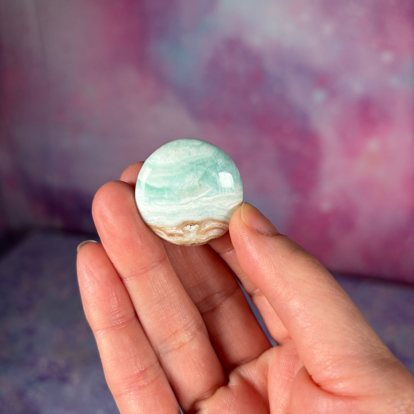 Caribbean Calcite Mini Flat Palm