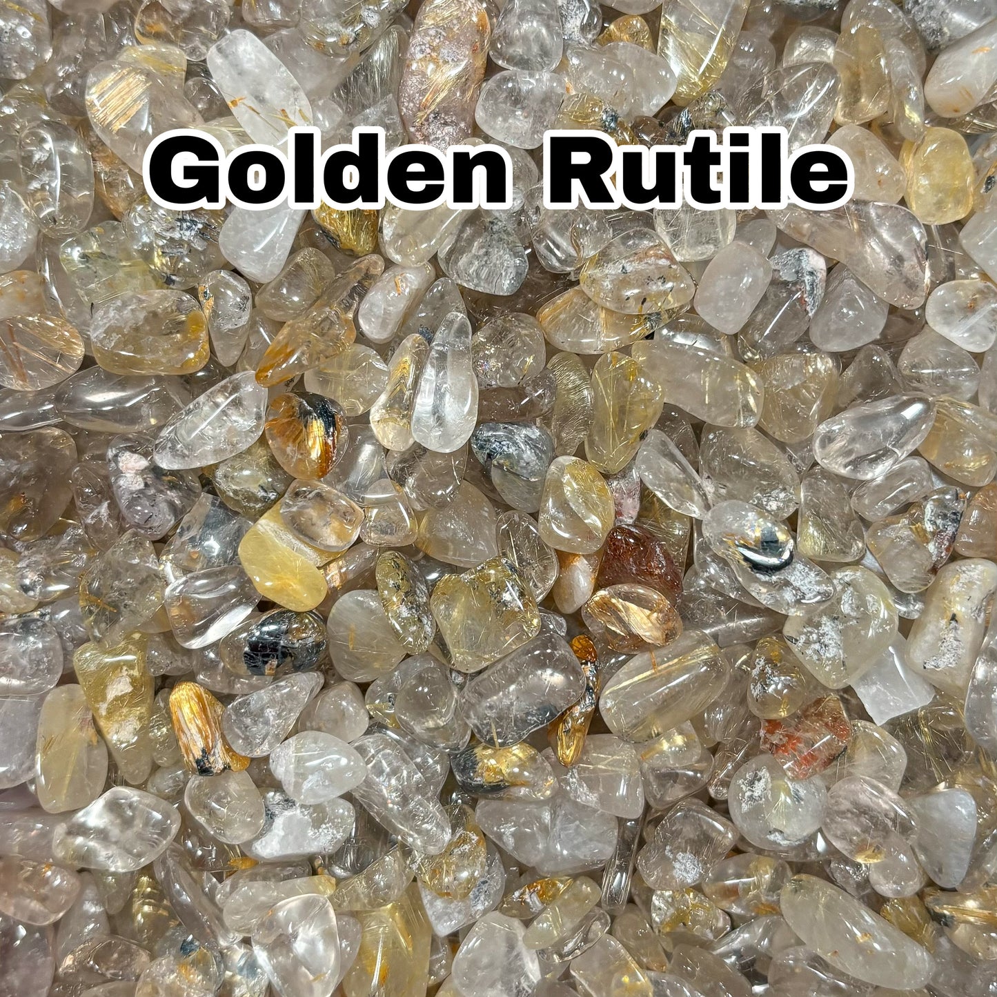 Golden Rutile Crystal Chips