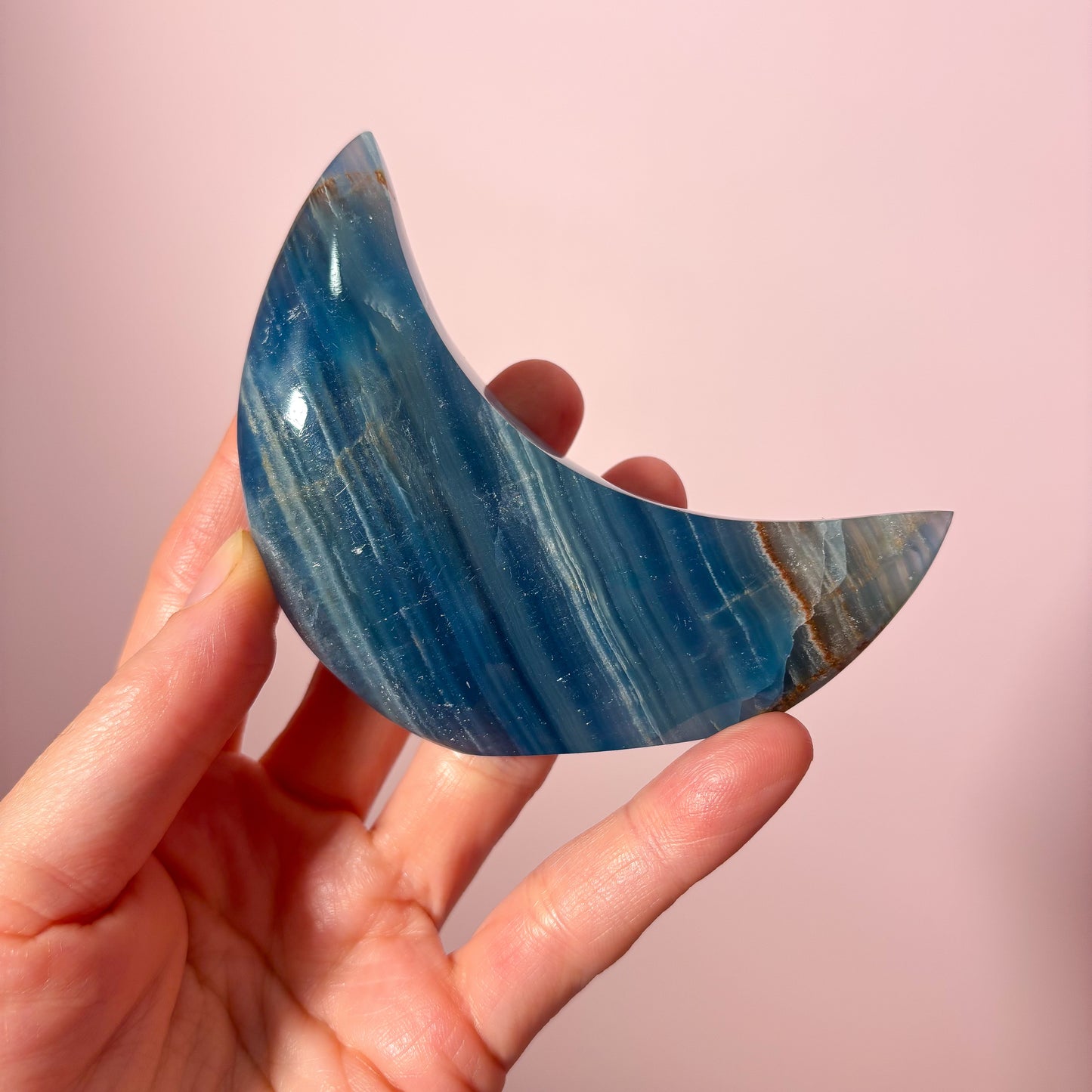 Blue Onyx Moon Small