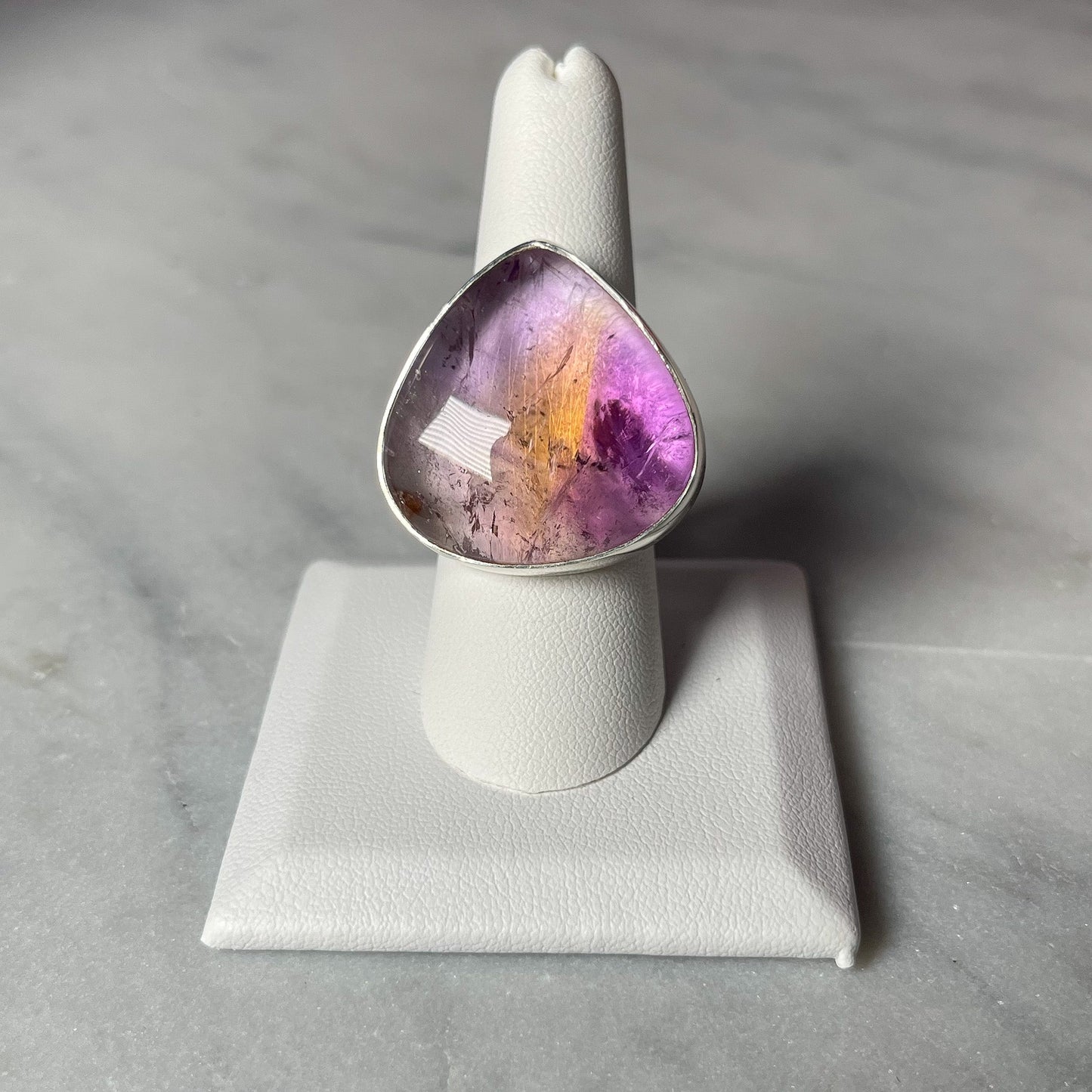 Ametrine Sterling Silver Adjustable Rings 58b - Crystal Concepts