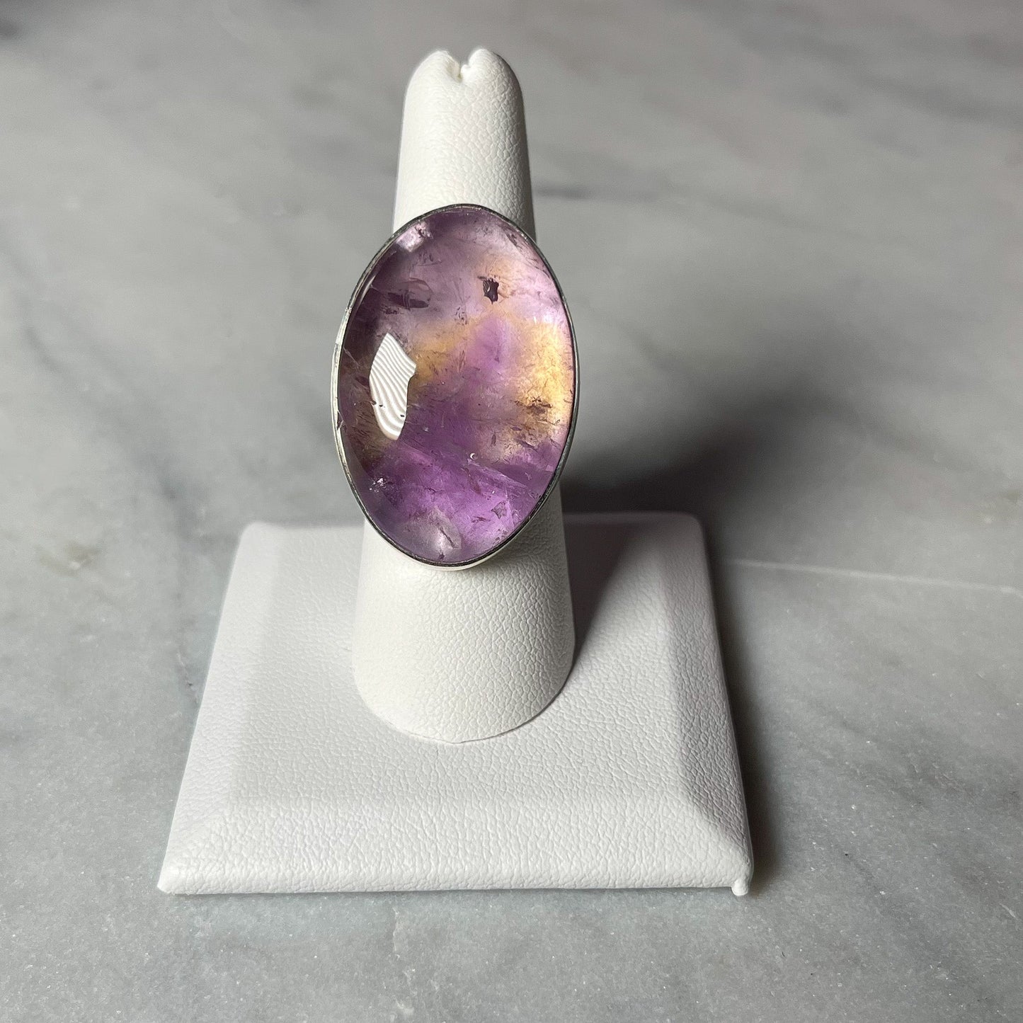 Ametrine Sterling Silver Adjustable Rings 62B - Crystal Concepts