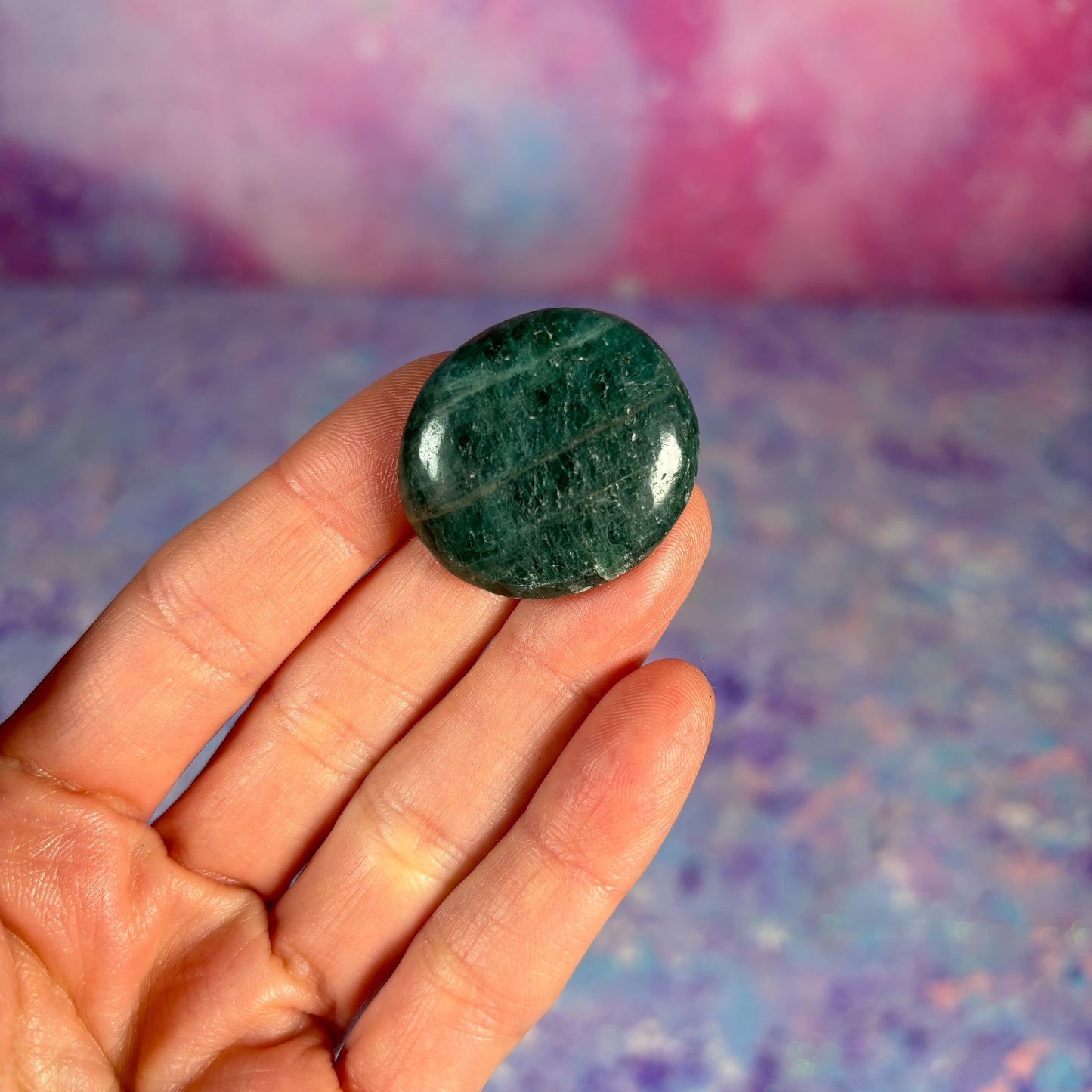 Green Apatite Mini Flat Palm