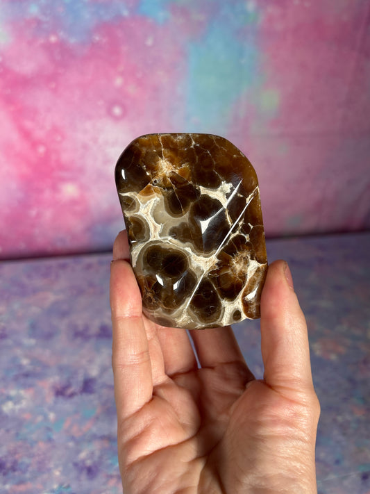 Chocolate Calcite Leopard Freeform C