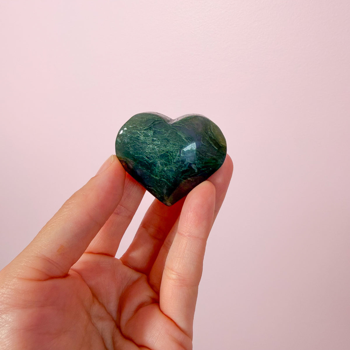 Moss Agate Heart
