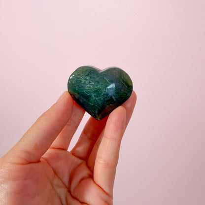 Moss Agate Heart