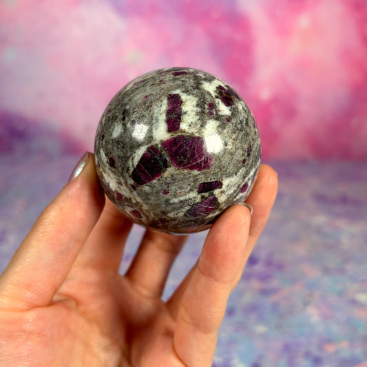 Ruby Albite Sphere