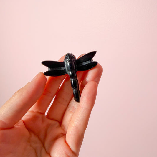 Black Obsidian Dragonfly
