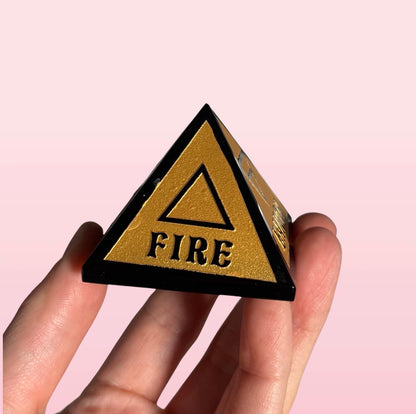 Black Obsidian Elements Pyramid