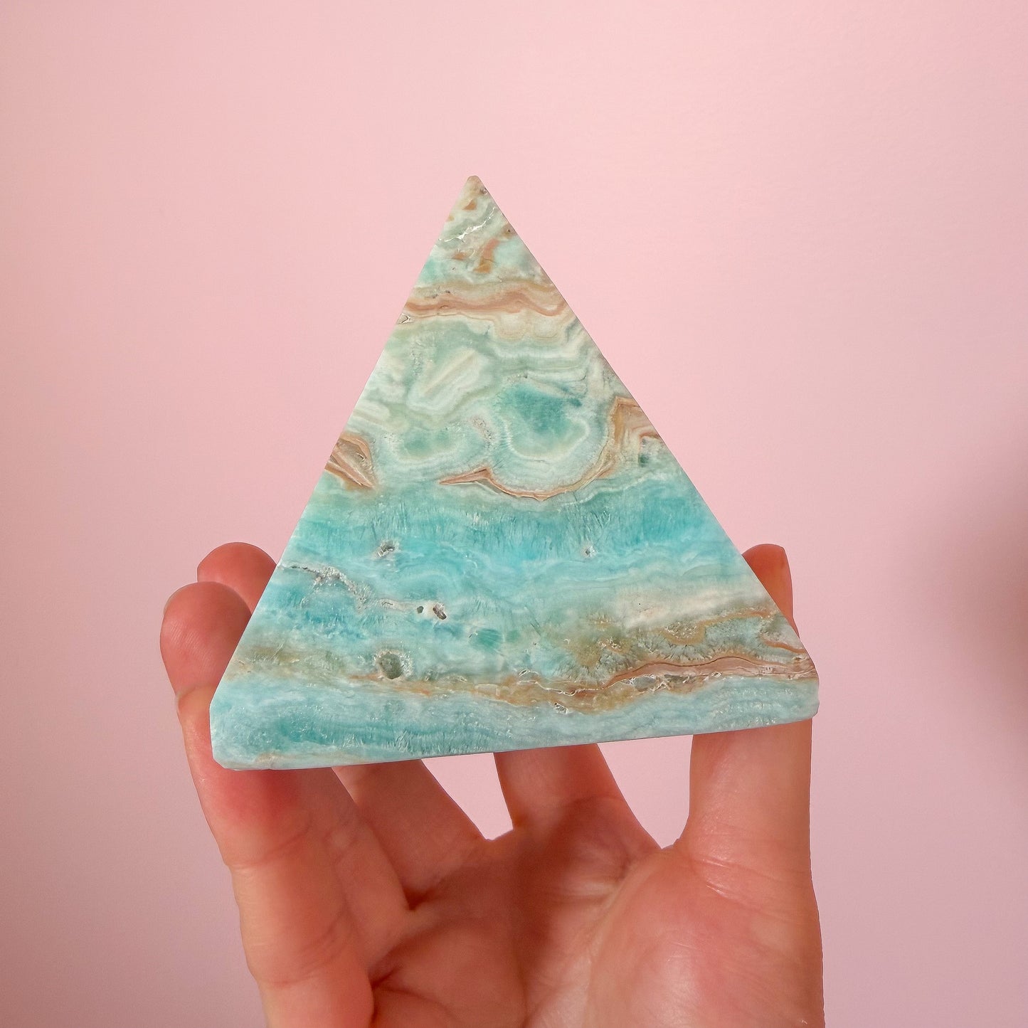 Blue Aragonite Pyramids