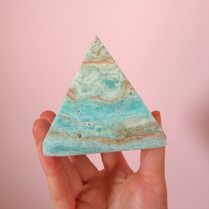 Blue Aragonite Pyramids