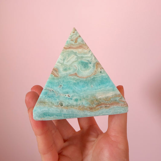 Blue Aragonite Pyramids