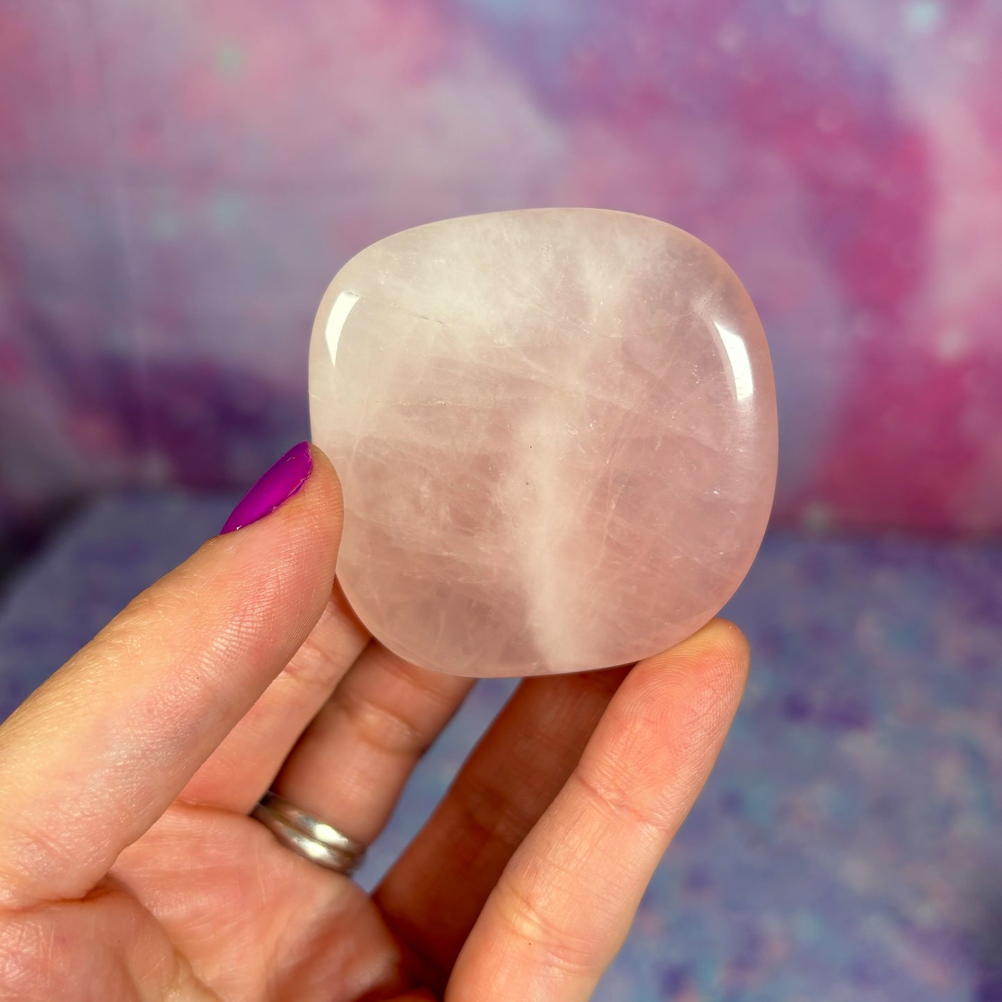 Rose Quartz Flat Palm