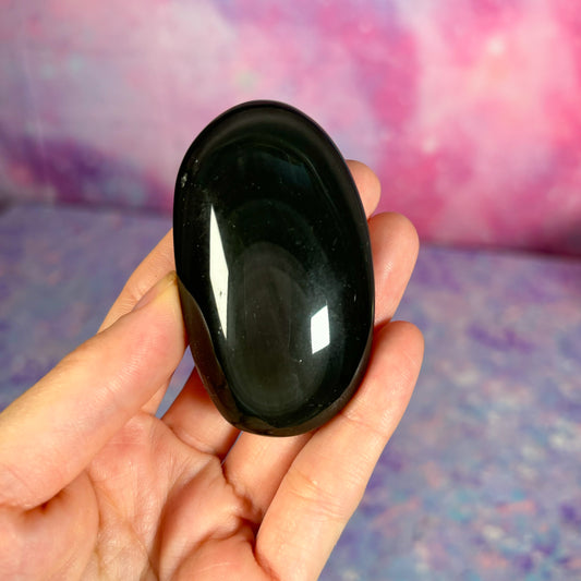 Silver Sheen Obsidian Palm Misfit