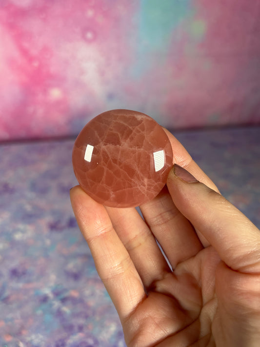 Rose Calcite Flat Palms