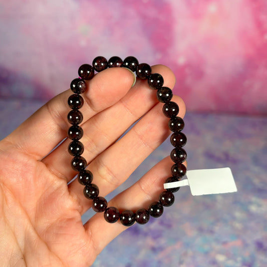 Garnet 8mm Bracelet