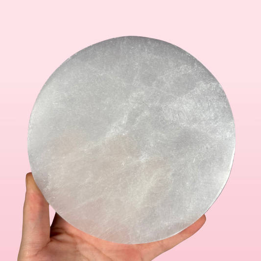 Selenite Circle Plate