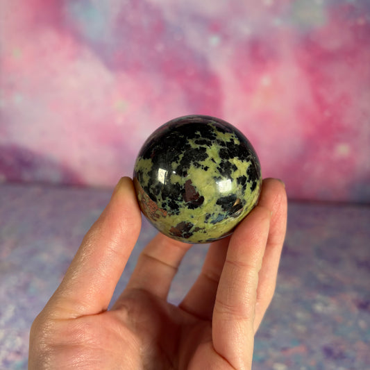Serpentine and Pyrite Spheres