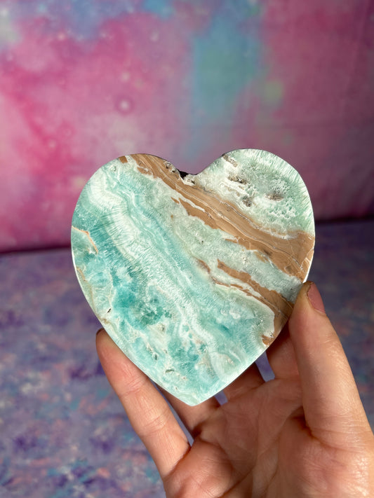 Caribbean Calcite Heart Bowl