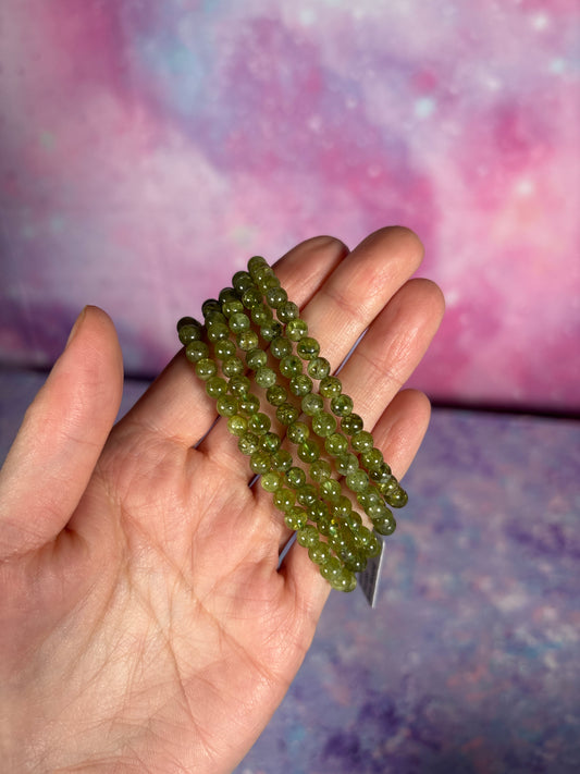 PERIDOT BRACELET 6mm