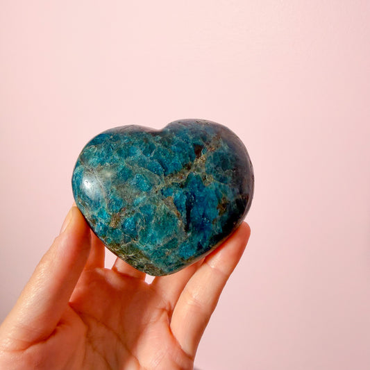 Blue Apatite Heart