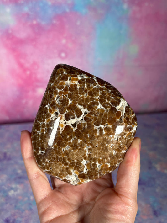 Chocolate Calcite Leopard Freeform A