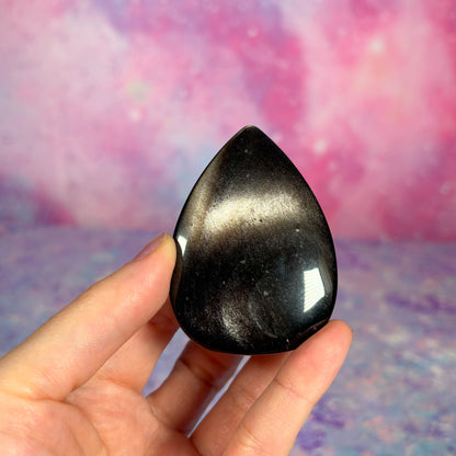 Silver Sheen Obsidian Flame