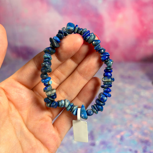 Lapis Chip Bracelet