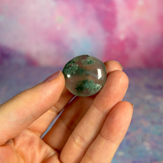 Moss Agate Light Mini Flat Palm