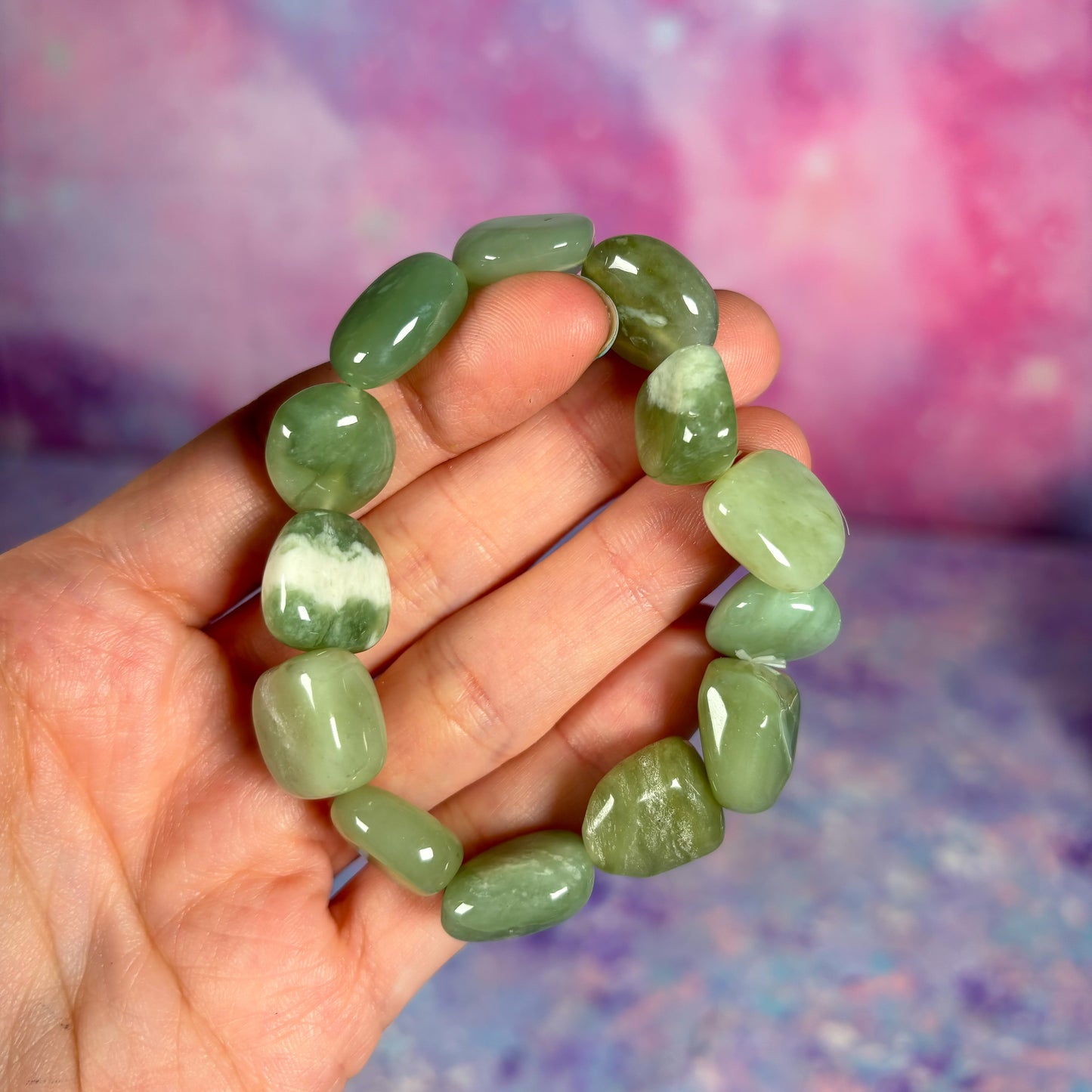 Green Serpentine Tumbled Bracelet