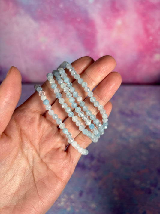 FACETED AQUAMARINE BRACELET
