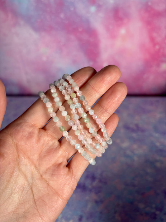 FACETED MORGANITE BRACELET