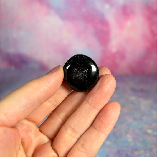 Black Tourmaline Mini Flat Palm