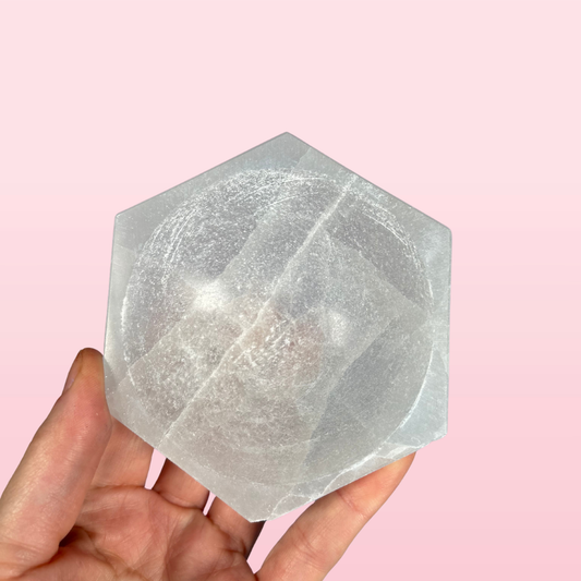 Selenite Hexagon Bowl Sm