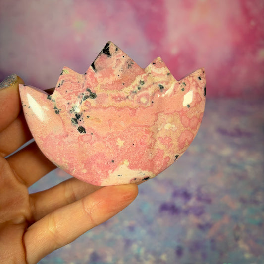 Rhodonite Lotus Flower