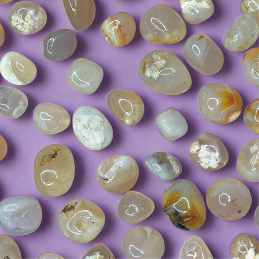 Cherry Flower Agate Tumbles